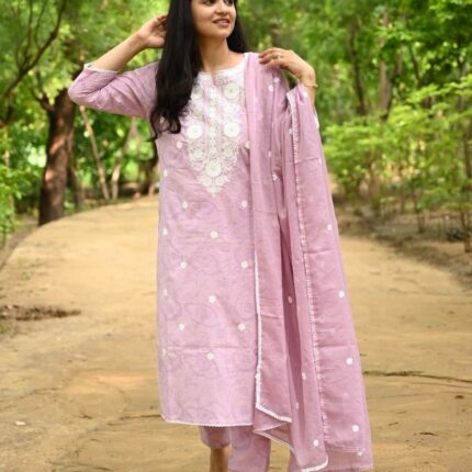 Mauve pink salwar suit