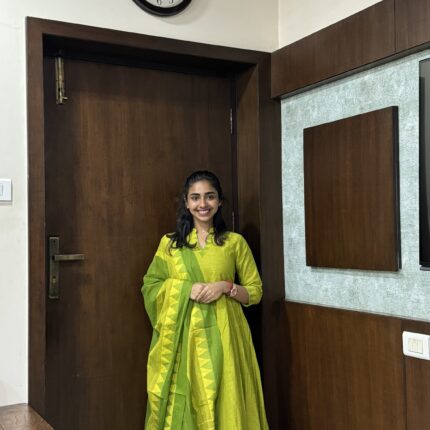 Mangalgiri Parrot Green Anarkali