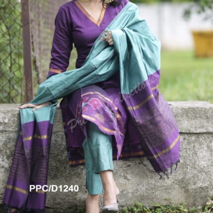 Poochampally Salwar - Purple